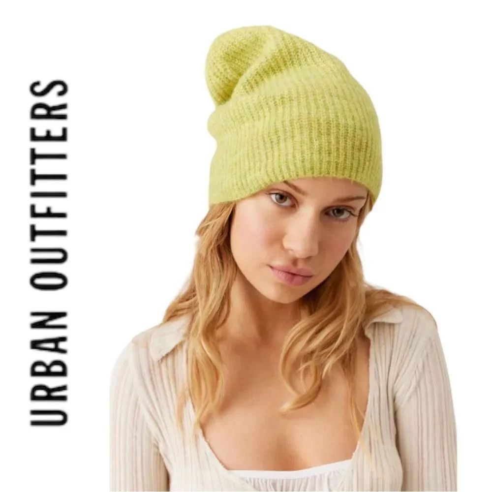 NEW Urban Outfitters UO Toby Chartreuse Slouchy Hat Beanie